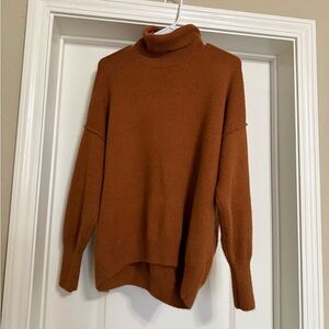 Women's Brown Turtleneck Sweater